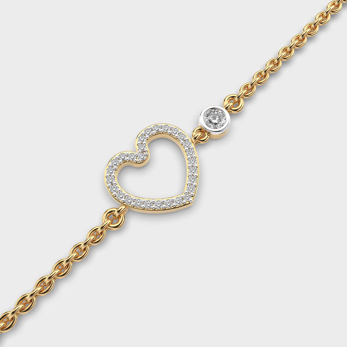 Hearty Charm Diamond Bracelet - Koki Jewel