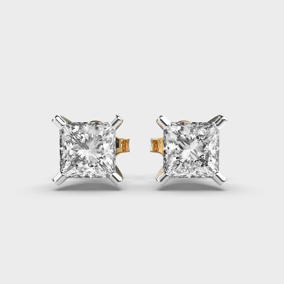 60 Cent Princess Diamond Studs - Koki Jewel