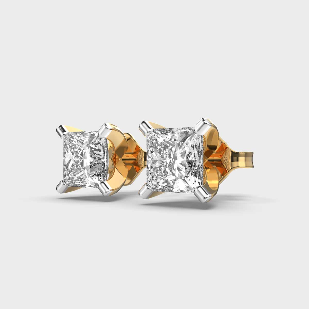 60 Cent Princess Diamond Studs - Koki Jewel