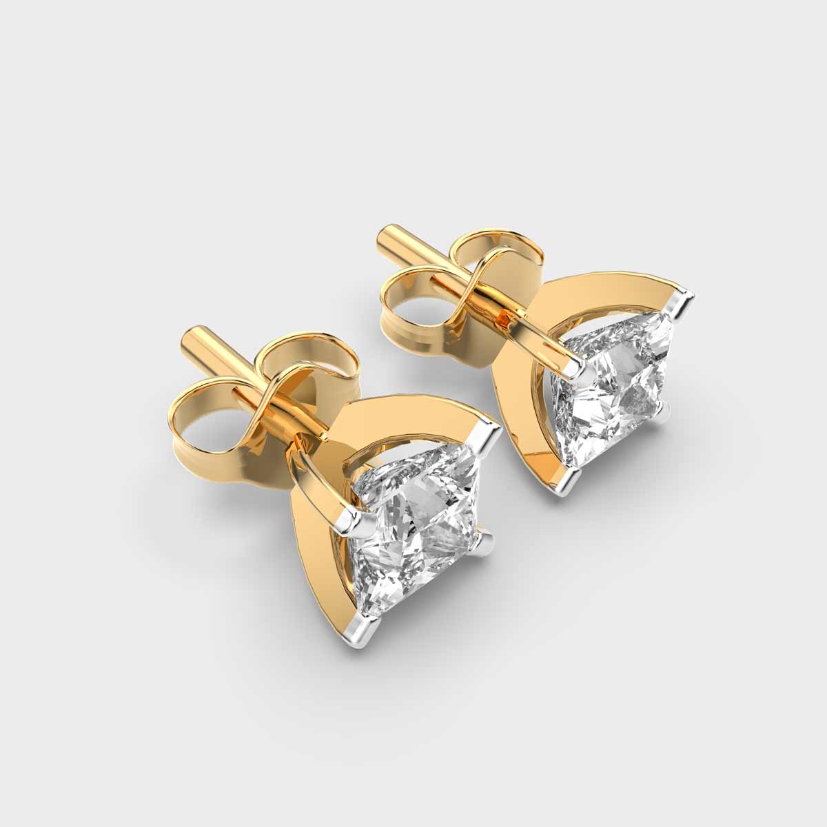 60 Cent Princess Diamond Studs - Koki Jewel