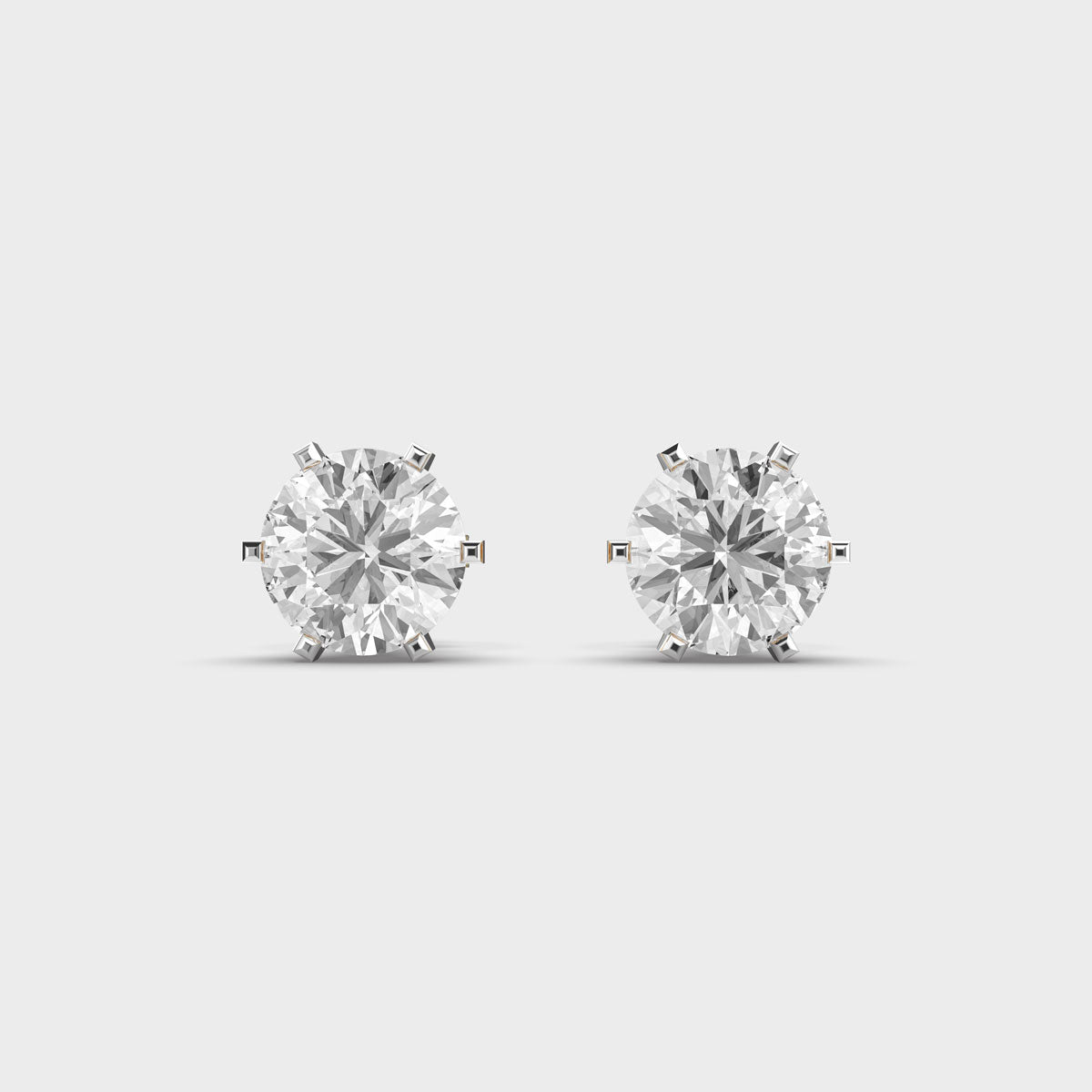 1 Carat Classic Solitaire Studs - Koki Jewel