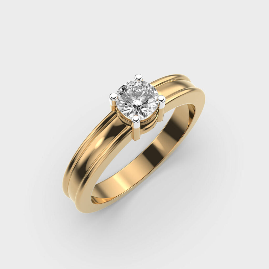 15 Cent Pretty Parallel Diamond Ring - Koki Jewel