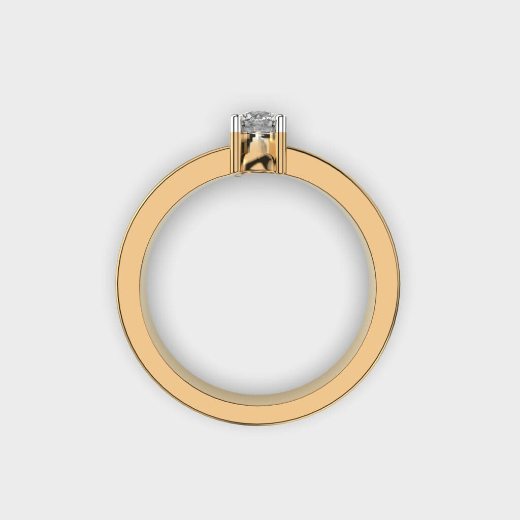 15 Cent Pretty Parallel Diamond Ring - Koki Jewel